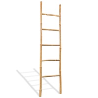 Towel Ladder with 5 Rungs Bamboo 150 cm vidaXL