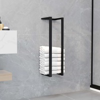 Towel Rack Black 12.5x12.5x60 cm Iron vidaXL