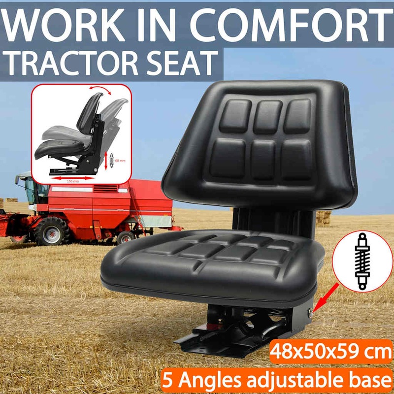 Buy Tractor Seat with Suspension Black vidaXL MyDeal