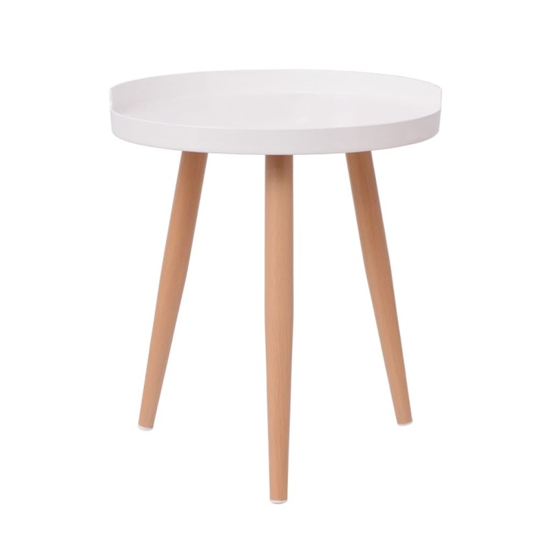 Buy Tray Coffee Table Round 40x45.5 cm White MyDeal