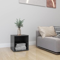 TV Cabinet High Gloss Grey 37x35x37 cm Engineered Wood vidaXL
