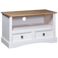 TV Cabinet Mexican Pine Corona Range White 91x43x56 cm vidaXL