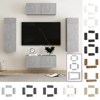 TV Cabinet Set Engineered Wood TV Unit Multi Colours/Sizes 10/4/6 Piece vidaXL