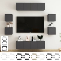 TV Cabinet Set Chipboard Stereo Hifi Stand Multi Colours 4/6 Piece vidaXL