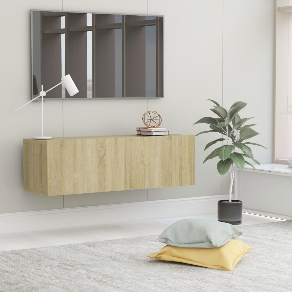 TV Cabinet Sonoma Oak 100x30x30 cm Engineered Wood vidaXL