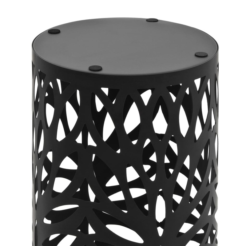 Buy Umbrella Stand Leaves Steel Black vidaXL MyDeal