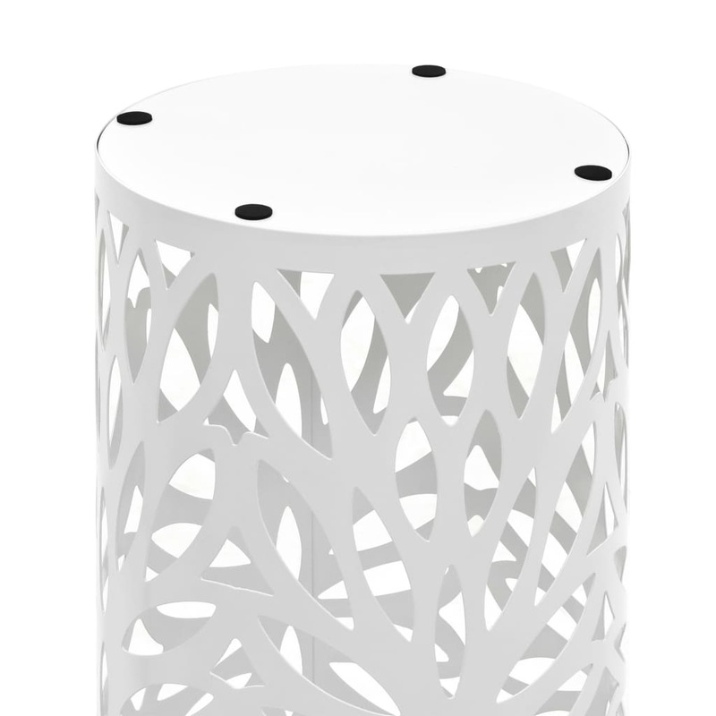 Buy Umbrella Stand Leaves Steel White vidaXL MyDeal
