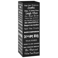 Umbrella Stand Text Steel Black vidaXL