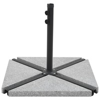Umbrella Weight Plate Granite 15 kg Triangular Grey vidaXL