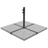 Umbrella Weight Plate Granite 25 kg Square Grey vidaXL