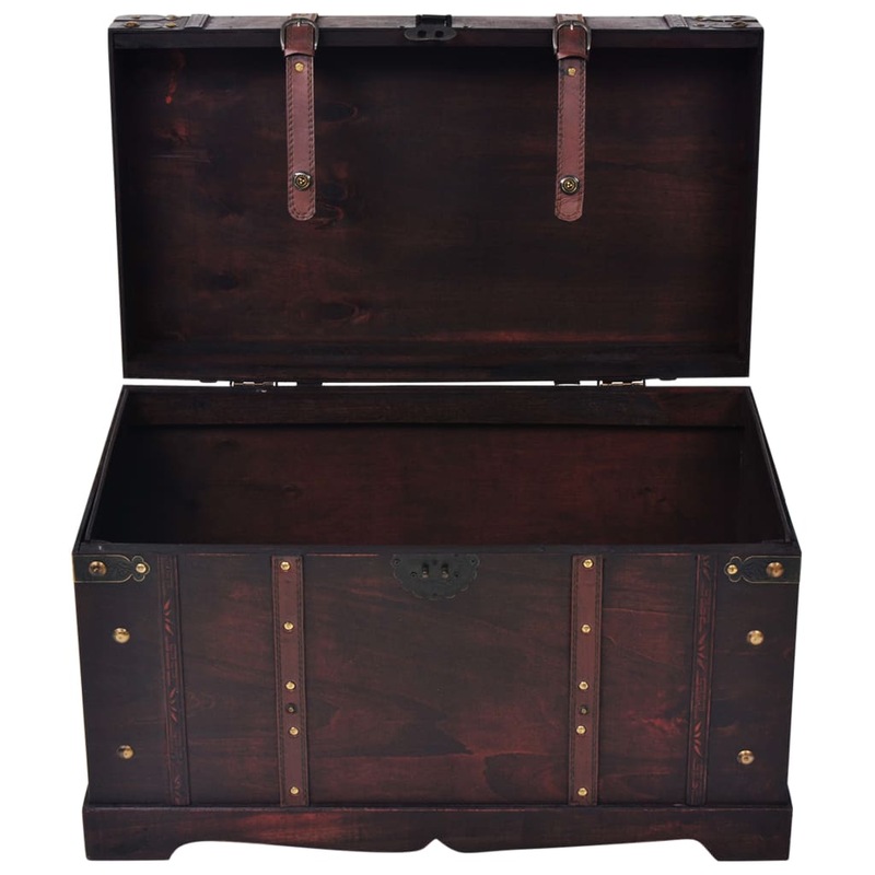 Buy Vintage Treasure Chest Wood 66x38x40 cm vidaXL MyDeal