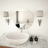 Wall Mirror 50 cm Round Glass vidaXL