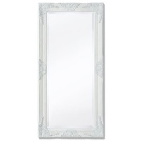 Wall Mirror Baroque Style 100x50 cm White vidaXL