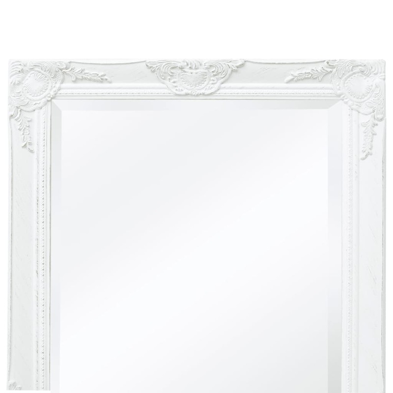 Buy Wall Mirror Baroque Style 100x50 cm White - MyDeal