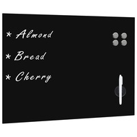 Wall Mounted Magnetic Blackboard Glass 80x60 cm vidaXL