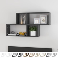 Wall Shelf Floating Display Cabinet Rack Bookcase Office Engineered Wood vidaXL
