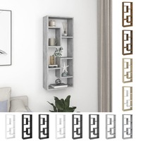 Wall Shelf Engineered Wood Household Display Storage Rack Multi Colours vidaXL
