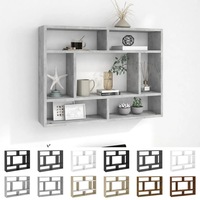 Wall Shelf Engineered Wood Storage Display Rack Bookcase Multi Colours vidaXL