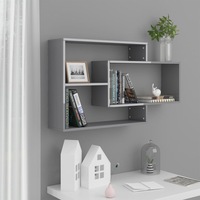 Wall Shelves High Gloss Grey 104x20x58.5 cm Engineered Wood vidaXL