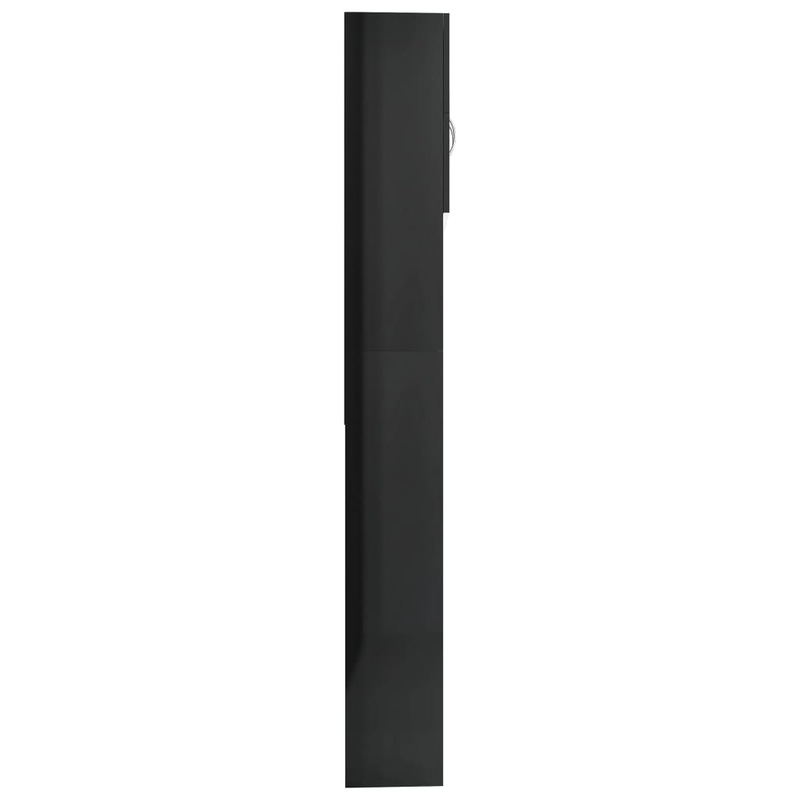 Washing Machine High Gloss Black 64x25.5x190 cm Chipboard MyDeal