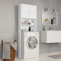 Washing Machine Cabinet White 64x25.5x190 cm Engineered Wood vidaXL