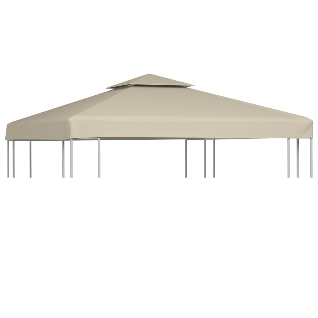Water-proof Gazebo Cover Canopy Replacement 310 g / m?? Beige 3 x 3 m vidaXL