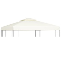 Waterproof Gazebo Cover Canopy 310 g / m� Cream White 3 x 3 m vidaXL