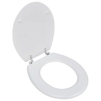 WC Toilet Seat MDF Lid Simple Design White vidaXL