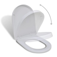 White Soft-close Toilet Seat Square vidaXL