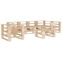 7 Piece Garden Lounge Set Pallets Wood vidaXL