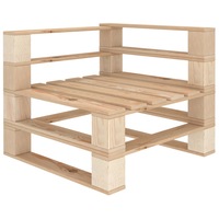 Garden Pallet Corner Sofa Wood vidaXL