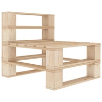 Garden Pallet Middle Sofa Wood vidaXL