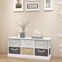 Storage Bench 6 Drawers Wood vidaXL