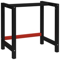 Work Bench Frame Metal 80x57x79 cm Black and Red vidaXL