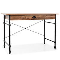 Writing Desk with Drawer 110x55x75 cm Oak Colour vidaXL