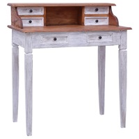 Writing Desk with Drawers 90x50x101 cm Solid Mahogany Wood vidaXL