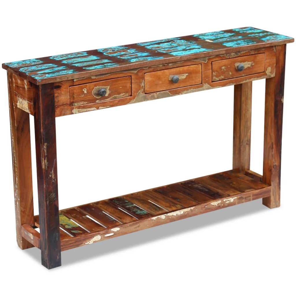 Console Table Solid Reclaimed Wood 120x30x76 cm vidaXL