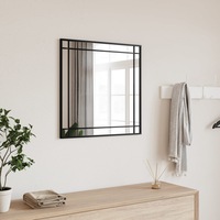 Wall Mirror Hanging Mirror Vanity Mirror Makeup Mirror Black Square Iron vidaXL