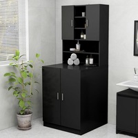 Washing Machine Cabinet Black 70.5x25.5x90 cm vidaXL