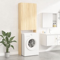 Washing Machine Cabinet Sonoma Oak 64x25.5x190 cm vidaXL