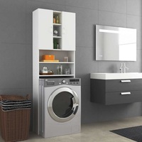 Washing Machine Cabinet White 64x25.5x190 cm vidaXL