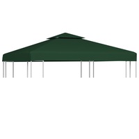 Water-proof Gazebo Cover Canopy 310 g / m� Green 3 x 3 m vidaXL