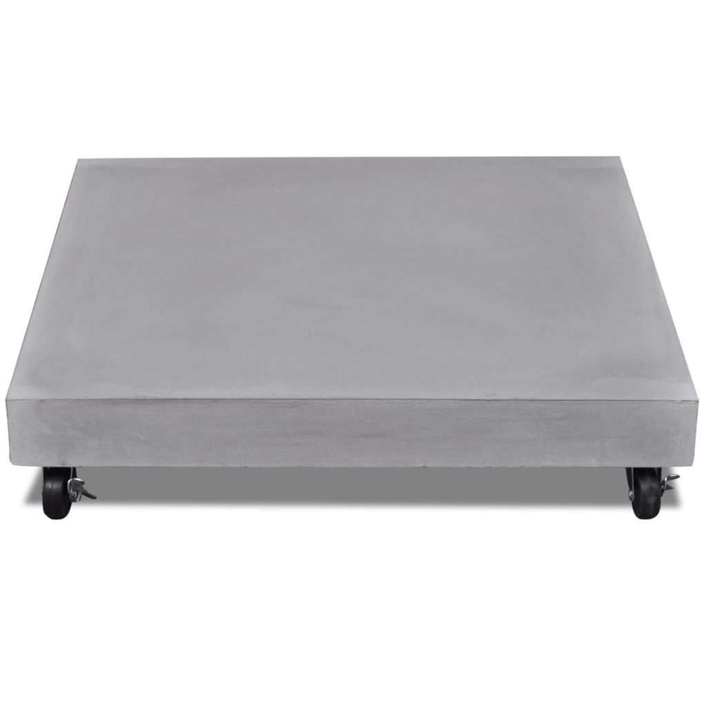 concrete coffee table on wheels