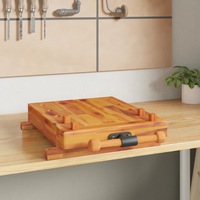 Workbench Tabletop with Vice 52x44x9.5 cm Solid Wood Acacia vidaXL