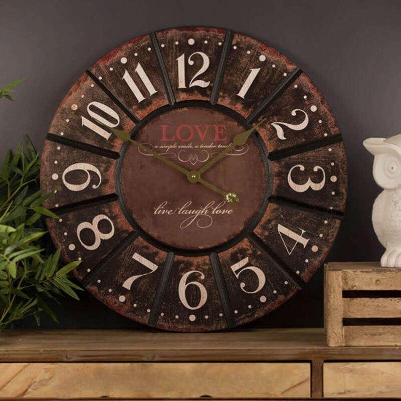 Buy Live Laugh Love' 60cm Wall Clock MyDeal