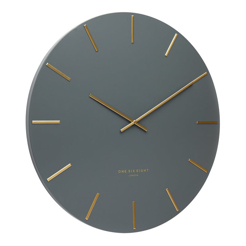 Luca Charcoal 40cm SILENT Wall Clock