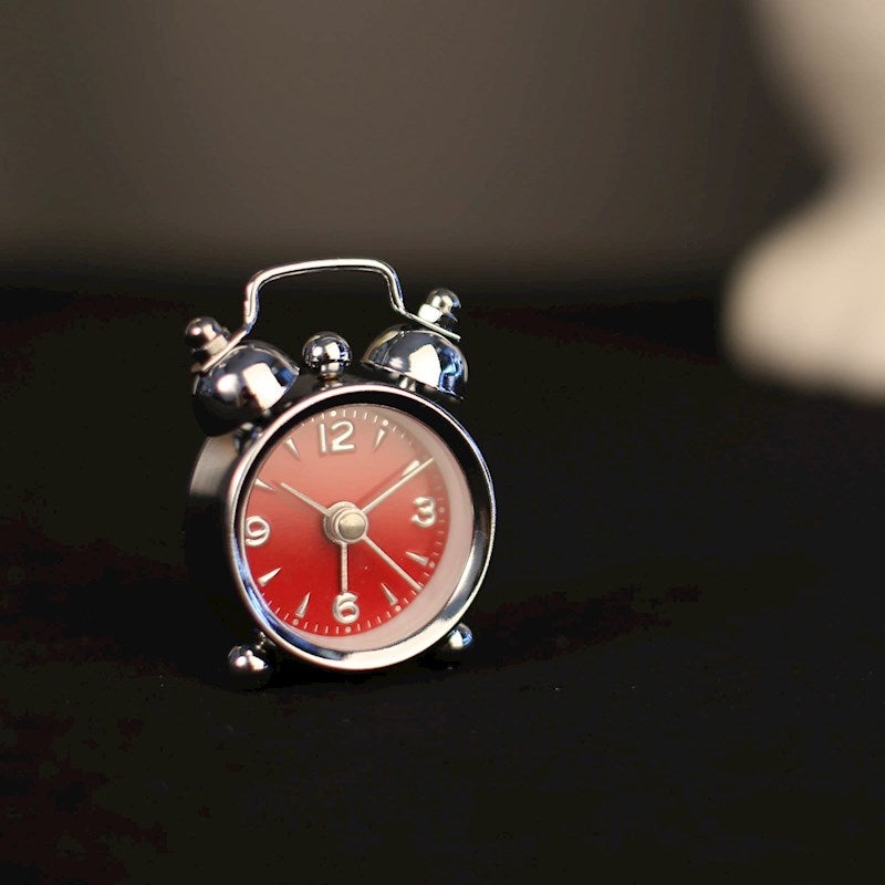 TFA Germany Mini Nostagia Electronic Alarm Clock - Red