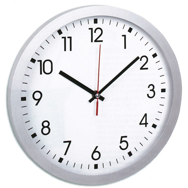 TFA Germany Wall Clock - Silver - 30cm