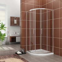 Curved Sliding Shower Screen Enclosure 800x800mm