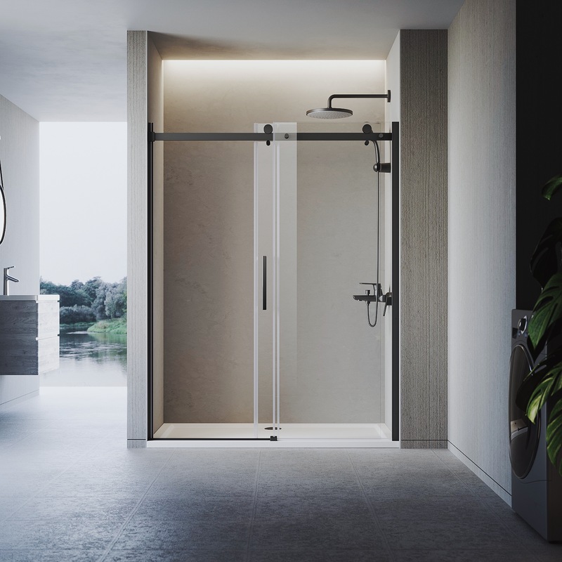 Buy ELEGANT 1500 x 1950mm Sliding Shower Screen Wall to Wall Sliding Enclosure Door with Shower